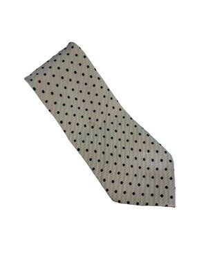 Mens Tie Gray Spotted Short Menswear Necktie Business Career Evening